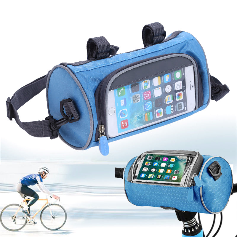 Electric Scooter Bike Handlebar Touch Screen Mobile Phone Pocket Waterproof Front Storage Bag