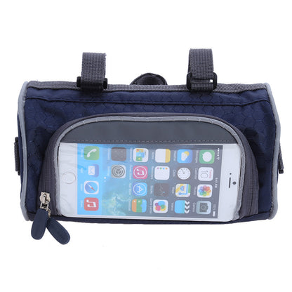 Electric Scooter Bike Handlebar Touch Screen Mobile Phone Pocket Waterproof Front Storage Bag