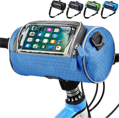 Electric Scooter Bike Handlebar Touch Screen Mobile Phone Pocket Waterproof Front Storage Bag