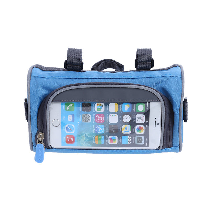 Electric Scooter Bike Handlebar Touch Screen Mobile Phone Pocket Waterproof Front Storage Bag