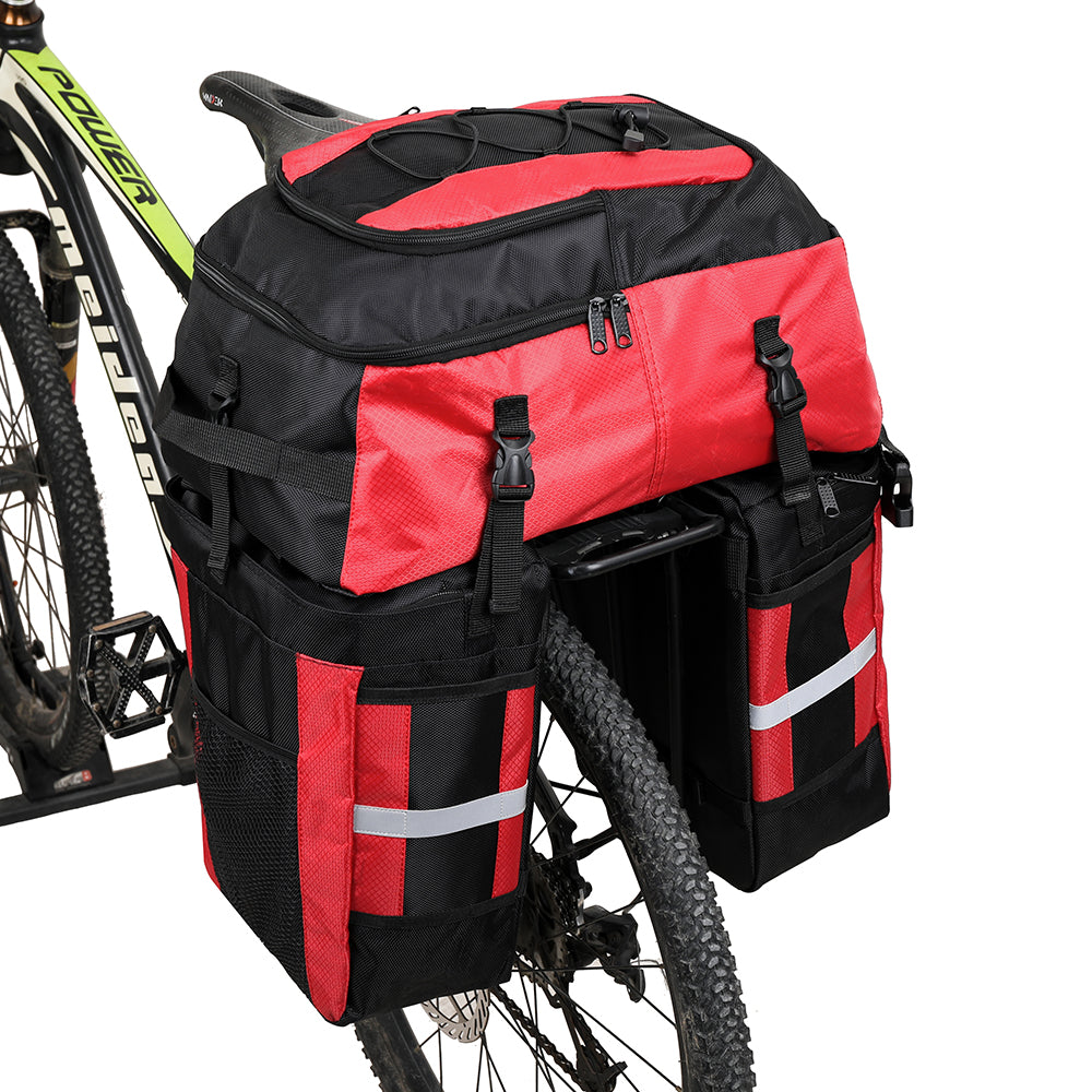 RHINOWALK 3 in 1 60L Bicycle MTB Bike Bag Large Capacity Rear Rack Seat Tail Pannier Pack Cycling Bag