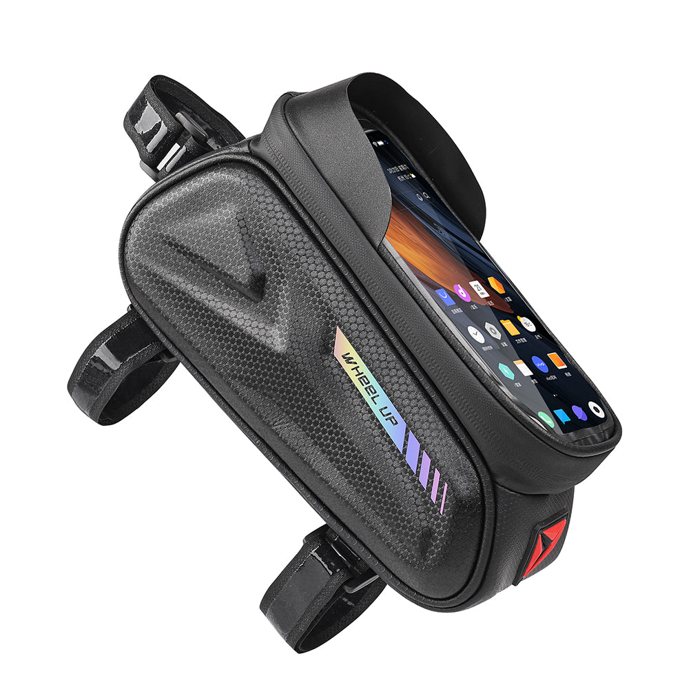 WHEEL UP Bike Bag Waterproof Cycling Top Front Tube Frame Bag Large Capacity MTB Road Bicycle 7inch Touch Screen Phone Bag