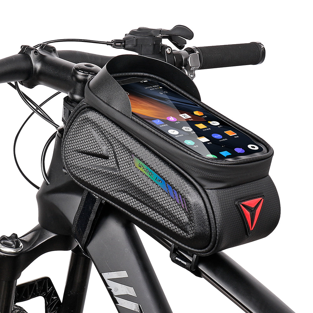 WHEEL UP Bike Bag Waterproof Cycling Top Front Tube Frame Bag Large Capacity MTB Road Bicycle 7inch Touch Screen Phone Bag