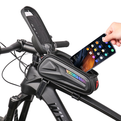 WHEEL UP Bike Bag Waterproof Cycling Top Front Tube Frame Bag Large Capacity MTB Road Bicycle 7inch Touch Screen Phone Bag