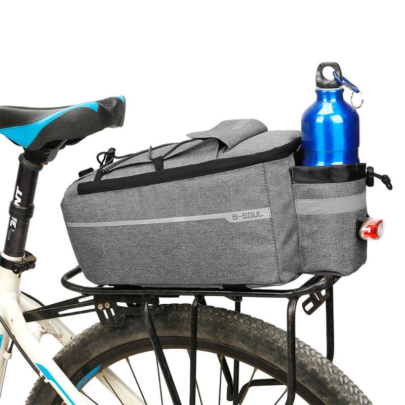 B-SOUL 10L Bicycle MTB Bike Waterproof Insulation Bag Rear Rack Tail Pannier Pack Cycling Bottle Holder Storage Bag