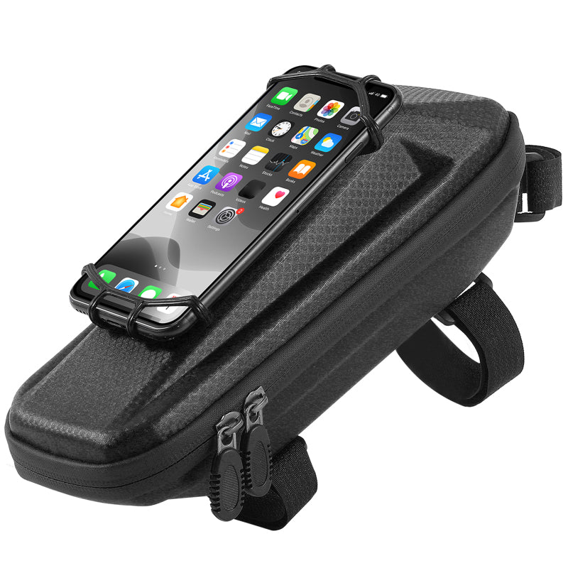 WEST BIKING YP0707263 Cycling EVA Bicycle Waterproof Front Frame Top Tube Handlebar Bag Case with Phone Holder