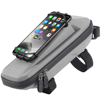 WEST BIKING YP0707263 Cycling EVA Bicycle Waterproof Front Frame Top Tube Handlebar Bag Case with Phone Holder