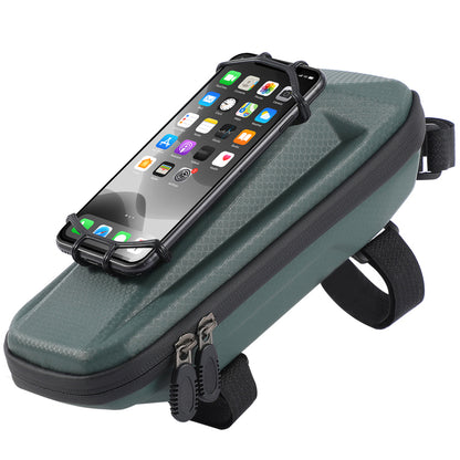 WEST BIKING YP0707263 Cycling EVA Bicycle Waterproof Front Frame Top Tube Handlebar Bag Case with Phone Holder