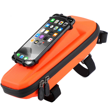 WEST BIKING YP0707263 Cycling EVA Bicycle Waterproof Front Frame Top Tube Handlebar Bag Case with Phone Holder