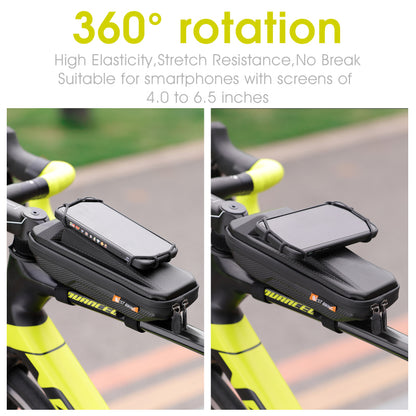 WEST BIKING YP0707263 Cycling EVA Bicycle Waterproof Front Frame Top Tube Handlebar Bag Case with Phone Holder