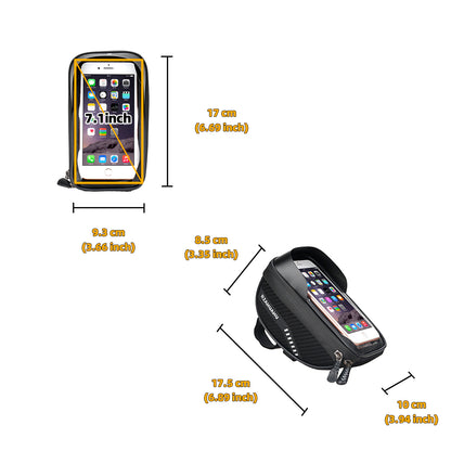 Waterproof Visor Design Bike Touch Screen 7.1-inch Phone Pocket Bicycle Cycling Handlebar Bag