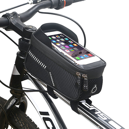 Bike Top Tube Waterproof Bag Bicycle Cycling 7-inch Phone Touchscreen Visor Pouch Storage Bag