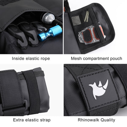 RHINOWALK RK5100 Bicycle Bag MTB Bike Repair Tools Storage Foldable Top Front Bag Tube Frame Bag Bike Saddle Pouch