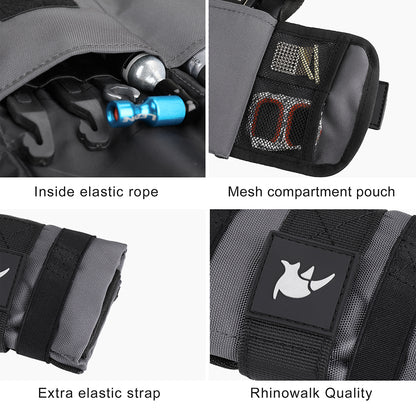 RHINOWALK RK5100 Bicycle Bag MTB Bike Repair Tools Storage Foldable Top Front Bag Tube Frame Bag Bike Saddle Pouch