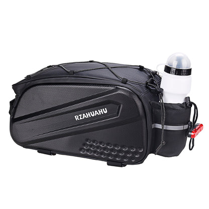 RZAHUAHU 12L Bicycle Bike Waterproof EVA Rear Rack Tail Pannier Pack Cycling Bottle Holder Storage Bag