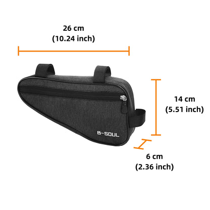 B-SOUL 1.5L Bike Storage Bag Handlebar Bag Triangle Saddle Frame Pouch for Cycling