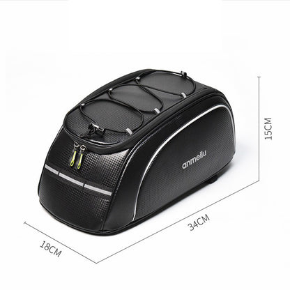 ANMEILU 7010 Electric Scooter Bike Pannier PU Leather Motorcycle Rear Bag