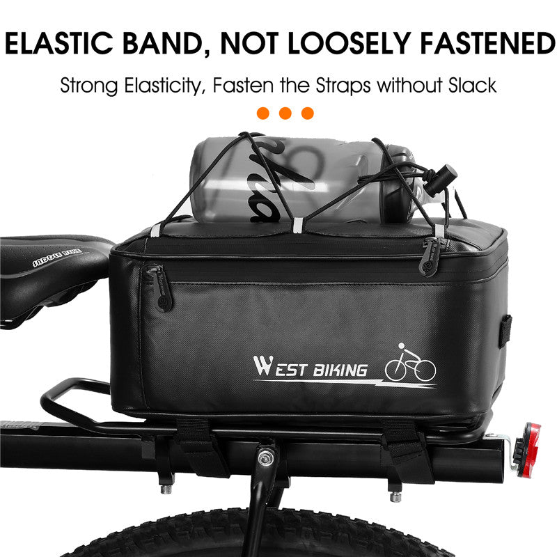 WEST BIKING 4L Large Capacity Bicycle Seat Saddle Bag Waterproof Bike Tail Storage Bag