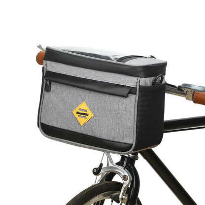 RZAHUAHU YA429 4.5L Waterproof Front Tube Cycling Bag MTB Bike Handlebar Thermal Insulation Bag