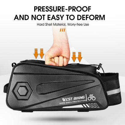 WEST BIKING YP0707281 Bike Trunk Bag Waterproof Saddle Bag Bicycle Rack Rear Carrier Bag Commuter Bike Luggage Bag Pannier