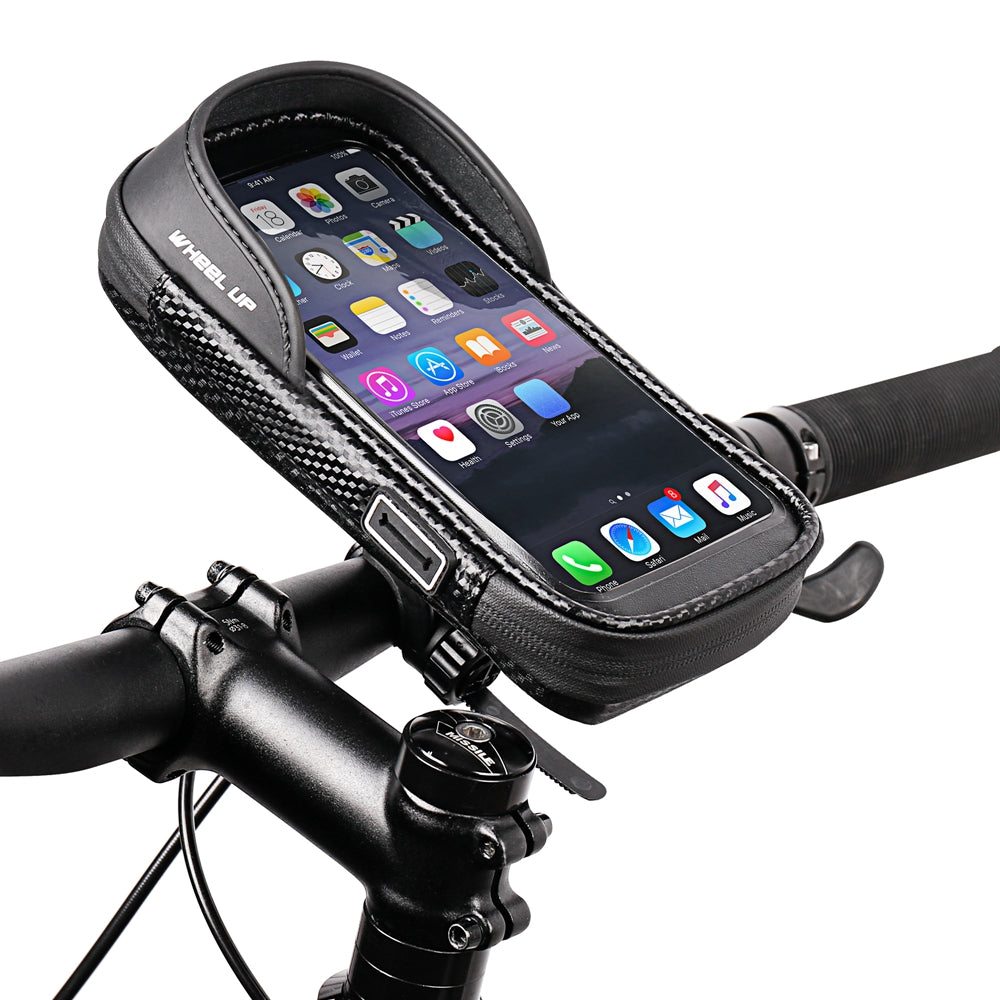 WHEEL UP B37 Waterproof Bicycle Frame Bag Rotary Front Top Tube Bag Mobile Phone Holder