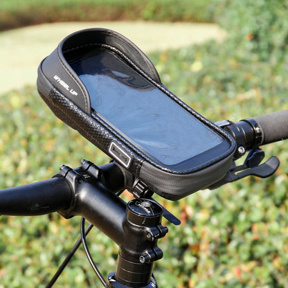 WHEEL UP B37 Waterproof Bicycle Frame Bag Rotary Front Top Tube Bag Mobile Phone Holder