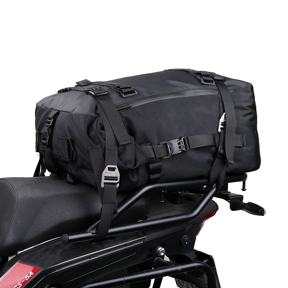 RHINOWALK MT216 30L Super Large Motorcycle Seat Bag Tail Bag Multifunction Motorbike Helmet Storage Bag Dirt Bike Accessories Shoulders Backpack