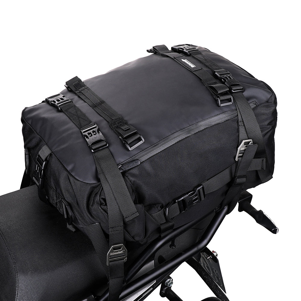 RHINOWALK MT216 30L Super Large Motorcycle Seat Bag Tail Bag Multifunction Motorbike Helmet Storage Bag Dirt Bike Accessories Shoulders Backpack