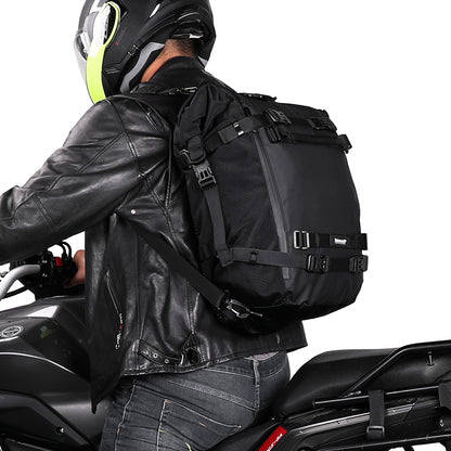 RHINOWALK MT216 30L Super Large Motorcycle Seat Bag Tail Bag Multifunction Motorbike Helmet Storage Bag Dirt Bike Accessories Shoulders Backpack