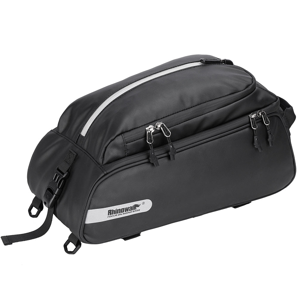 RHINOWALK RK6203 Waterproof Bike Trunk Bag 12L Multifunction Bike Rack Bag Bicycle Rack Pannier Bag Sling Bag Chest Bag