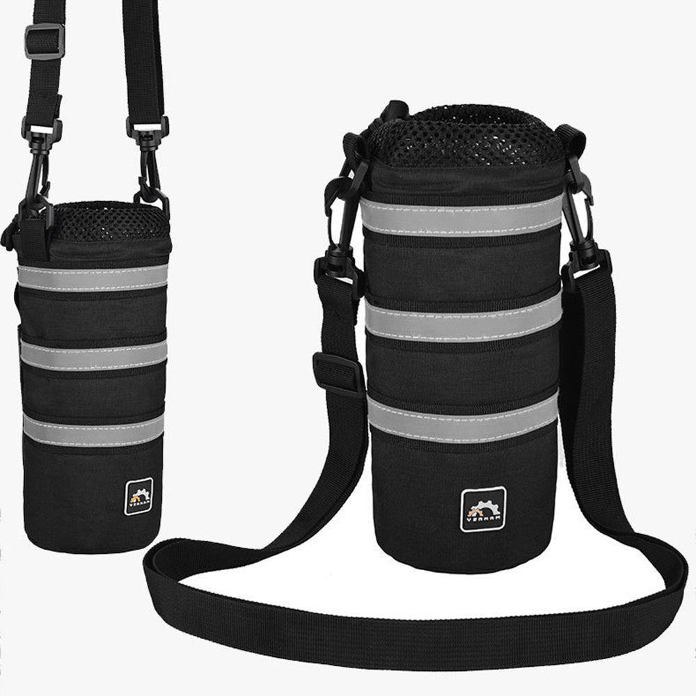 YSANAM YS013 Bike Handlebar Front Water Bottle Bag Insulation Drawstring Bottle Holder Bag with Shoulder Strap