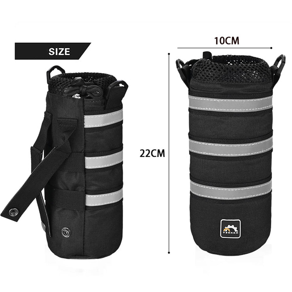 YSANAM YS013 Bike Handlebar Front Water Bottle Bag Insulation Drawstring Bottle Holder Bag with Shoulder Strap