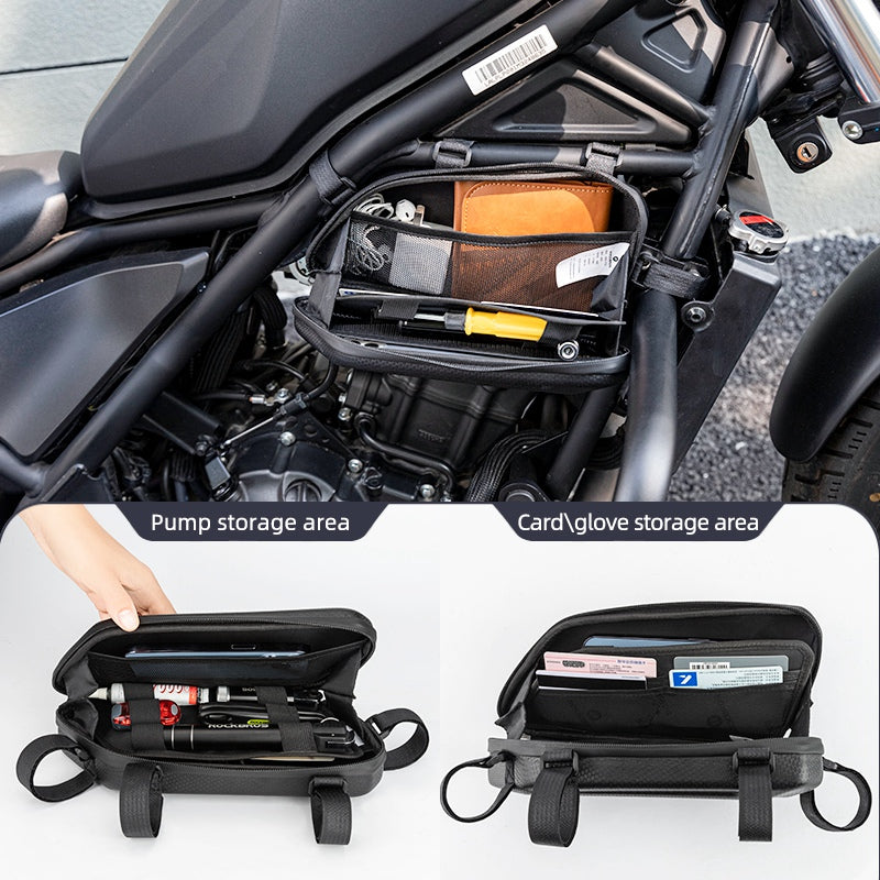 ROCKBROS CM300 Reflective Hard Shell Motorcycle Side Bag Waterproof Tool Bag