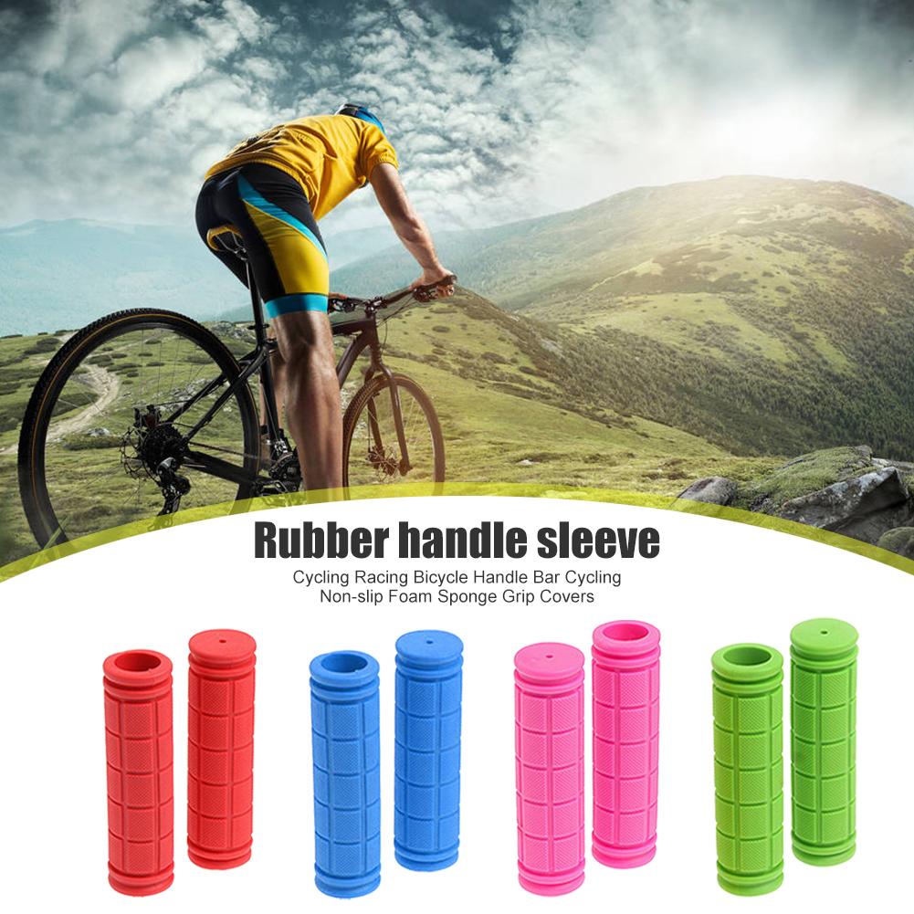 2Pcs/Set Anti-Skid Rubber Bicycle Grips Handlebar Soft Ultralight Grips