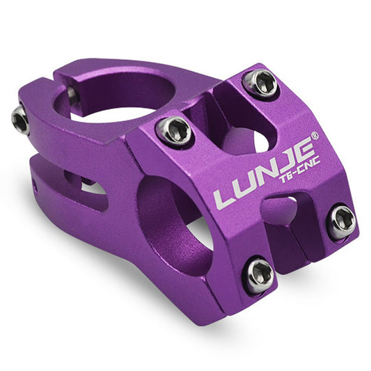 LUNJE XT-A089-2 Aluminum Alloy MTB Bike Stem Hollow Bicycle Handlebar Stem, 25.4mm