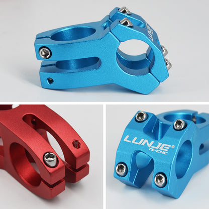 LUNJE XT-A089-2 Aluminum Alloy MTB Bike Stem Hollow Bicycle Handlebar Stem, 25.4mm