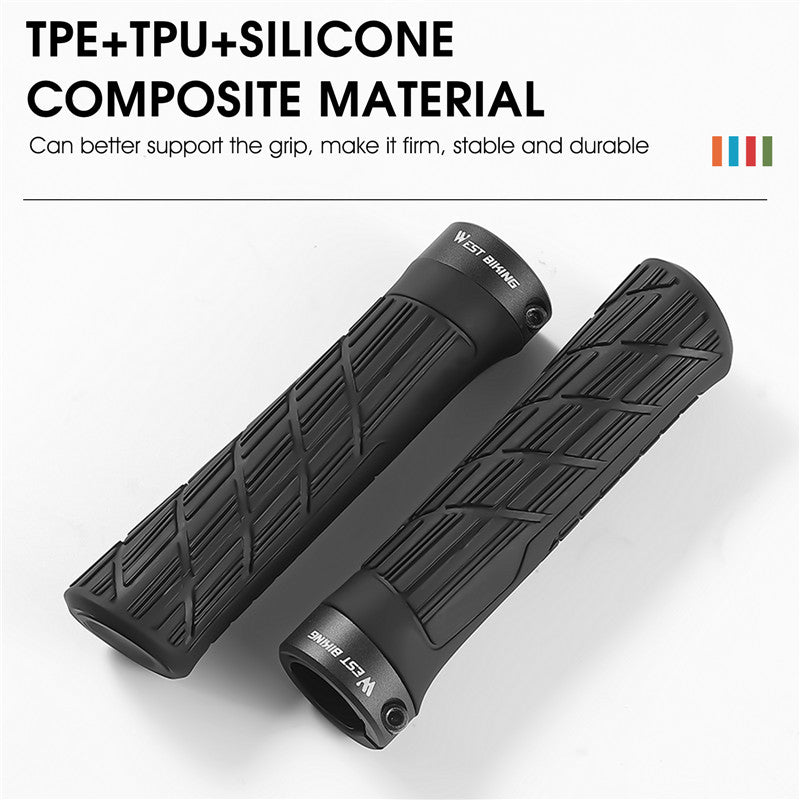 WEST BIKING YP0804063 One Pair Bike Handlebar Grips Non-slip Bicycle Handlebar Grips Cover for Mountain Bike Scooters Road Bike BMX MTB