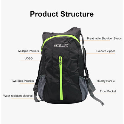 PICTET.FINO RH28 Foldable Breathable Outdoor Backpack Waterproof Travel Sackpack