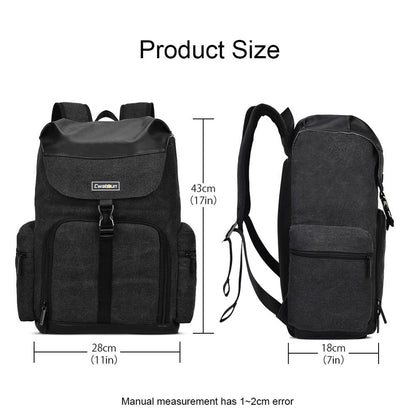 CADEN M8 for Nikon Canon Sony Large Capacity Canvas Shoulder Bag DSLR Camera Lens Tripod Backpack