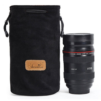 JCCOTTON FB-00001 For Canon Nikon Sony Wear-resistant Drawstring Bag Camera Lens Protection Sleeve Pouch, Size: M