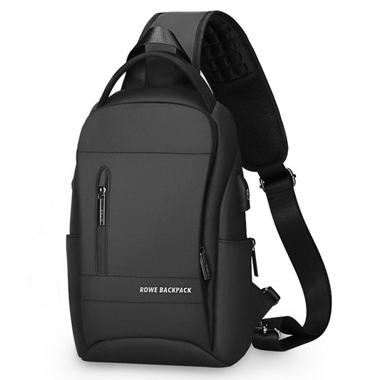 ROWE 5086 Large Capacity Men Chest Bag Waterproof Crossbody Shoulder Bag with Charging Port