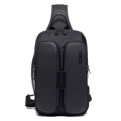 BANGE BG-7079 USB Charging Crossbody Bag with Anti-theft Pocket Oxford Cloth Chest Pack