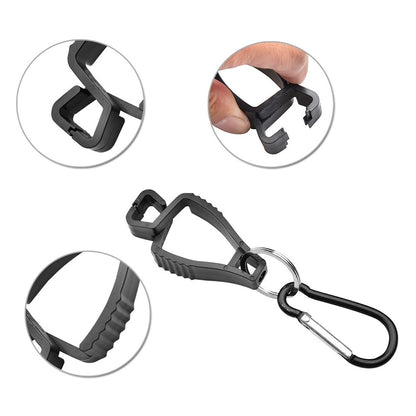 LUCKSTONE STJ-001-BK Safety Work Glove Clips Outdoor Work Belt Clip for Glasses Hats Helmets Towel Tool