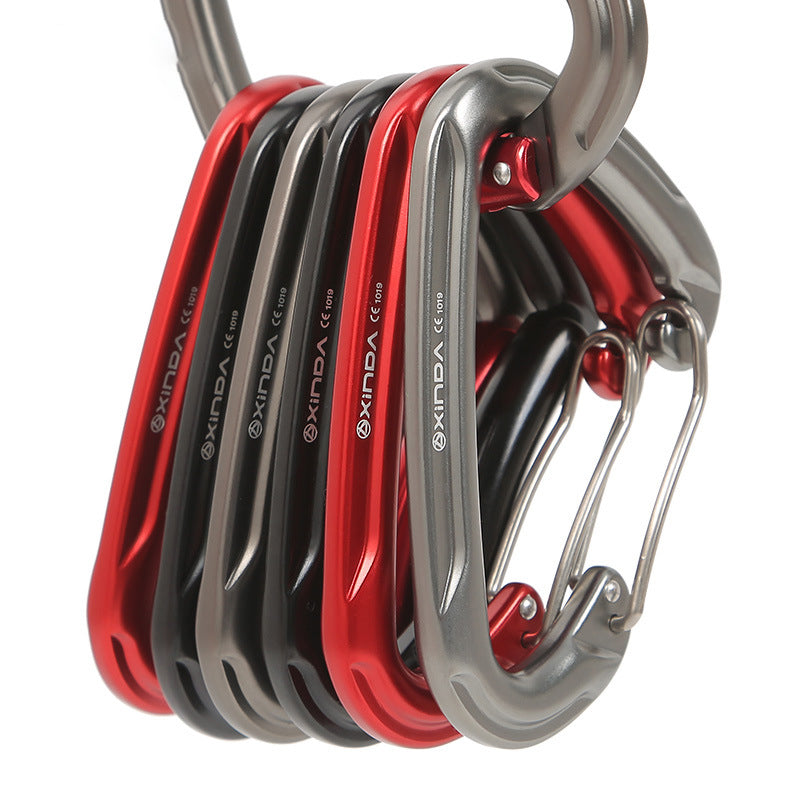 XINDA XD-3021 Outdoor Rock Climbing Carabiner Quick Release Aluminum Alloy D-shape Safety Buckle Hanging Lock