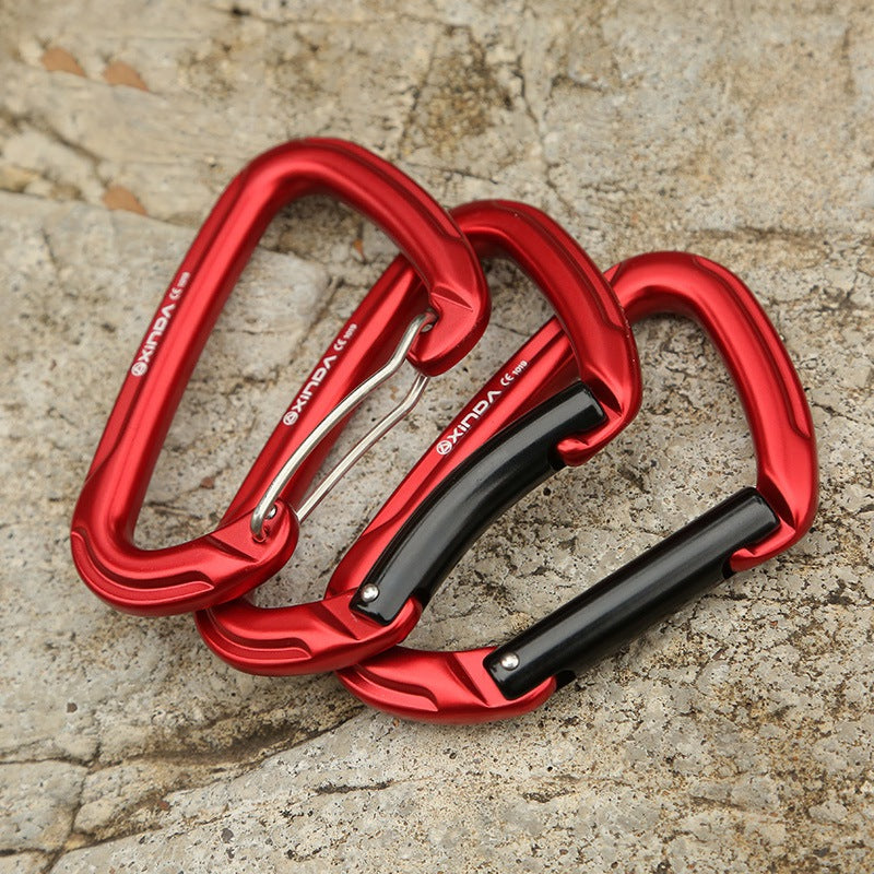 XINDA XD-3021 Outdoor Rock Climbing Carabiner Quick Release Aluminum Alloy D-shape Safety Buckle Hanging Lock