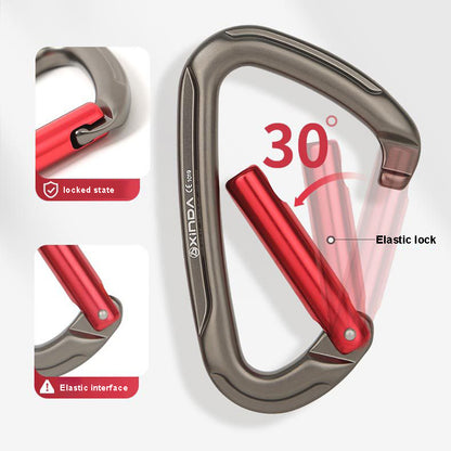 XINDA XD-3021 Outdoor Rock Climbing Carabiner Quick Release Aluminum Alloy D-shape Safety Buckle Hanging Lock