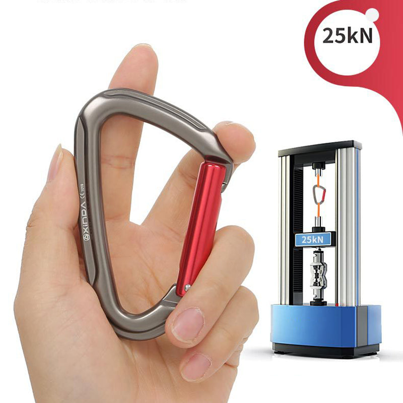 XINDA XD-3021 Outdoor Rock Climbing Carabiner Quick Release Aluminum Alloy D-shape Safety Buckle Hanging Lock