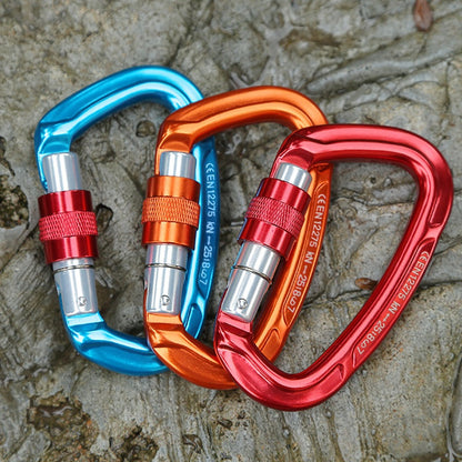 XINDA B8120BN Aluminum Alloy Keychain Carabiner D-Shape Hanging Buckle for Outdoor Camping Hiking Backpacking