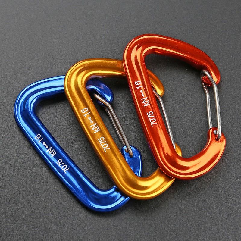 XINDA D-8502 D-Shape 16KN Hanging Buckle Carabiner Hook for Men Women Outdoor Camping Hiking Workout Rock Climbing Dog Leash