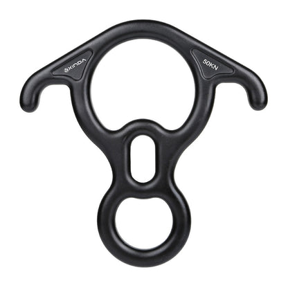 XINDA XD-D8602 Rock Climbing Descender 8-shaped Ring Downhill OX Horn Eight Ring 50KN Hoop Abseiling Device Slow Down Descender